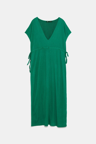 Vestido Z.a.r. Estructura Verde Talle M