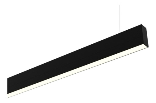 Listón Colgante Perfil Tasso Mini Led 32w 141cm Lucciola Estructura Negro C/ Luz Neutra 4000k