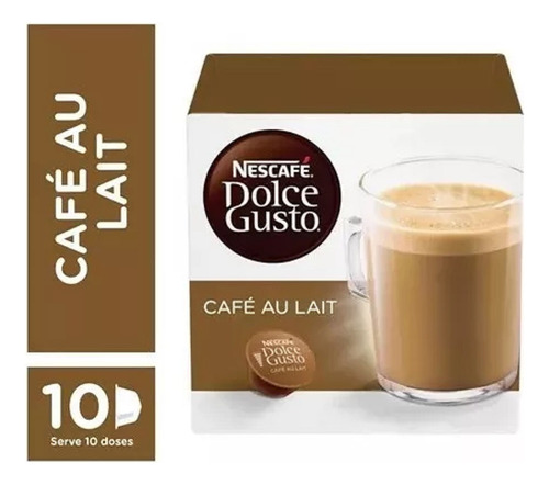 Cápsulas Dolce Gusto Cafe Con Leche Cafe Au Lait X 10 Capsul