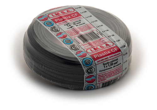 Cable Imsa Plastix  Cf  1,50mm² (rollo X 30 M) Negro