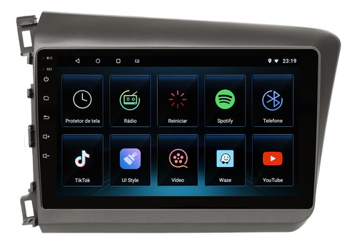 Multimidia Lelong Civic G9 2012 2013 2014 Android 14 Carplay