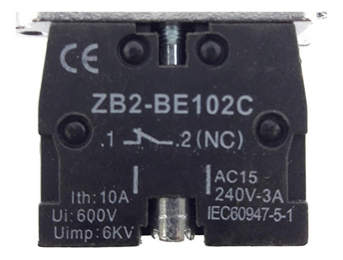 Botão Emergência Trava 22mm - Iec60947-5-1 - 240v - 3a