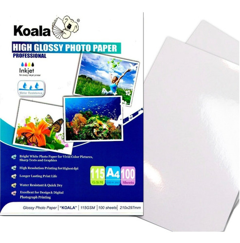Papel Fotográfico Inkjet Brillante A4 115,135 Grs X700 Hojas