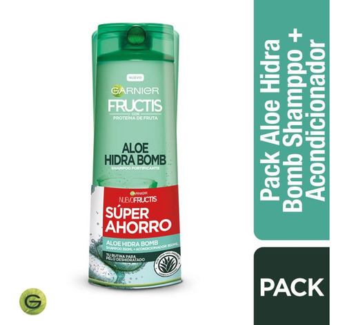 Pack Aloe Hidra Bomb Shampoo 650ml +acond 350ml Fructis