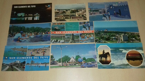 Lote 11 Postales San Clemente Del Tuyu $3850 El Lote Complet (Usado)