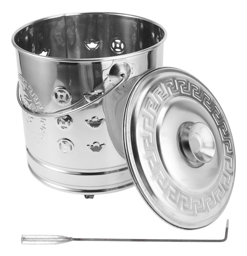 J Incinerador Portátil De Lenha De Aço Inoxidável