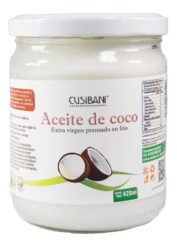 Cusibani Aceite De Coco: Extra Virgen Prensado En Frío 420ml