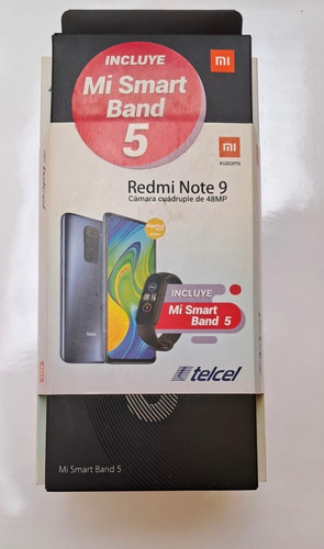 Celular Xiaomi Redmi Note 9 + Mi Smart Band 5 (paquetenuevo) Azul Acero