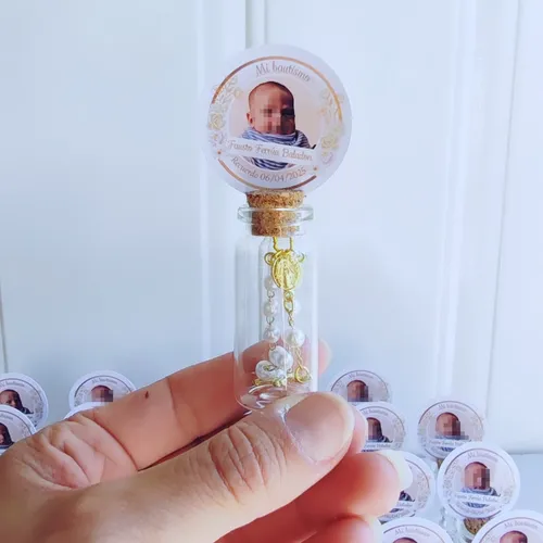 Souvenir Para Bautismo O Comunión, Con Mini Rosario!!!