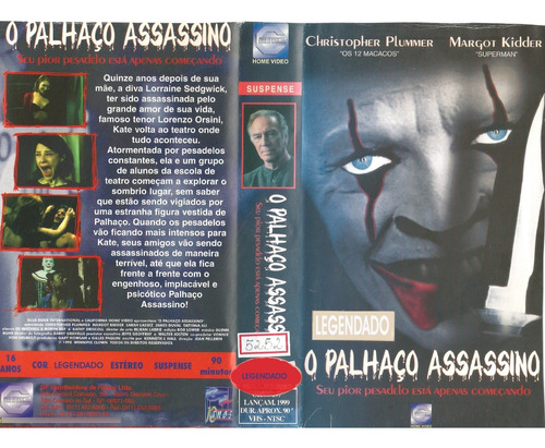 Vhs - O Palhaço Assassino - Christopher Lambert 