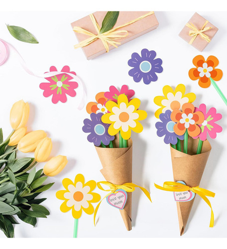 24 Diy Ramo De Flores Artificiales Girasol Eterno Para Mujer Color Colorido