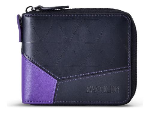 Cartera Con Cierre Evangelion Unit-01 Negro Liso
