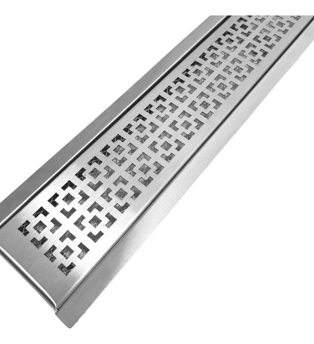 Ralo Linear Grelha 10cm X 1 Metro Inox Dubai Com Tela