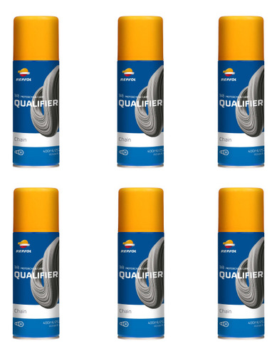 Lubricante De Cadena Moto Repsol Chain Spray 400ml 6 Pzs