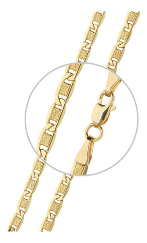 Pulsera De Oro Amarillo 14k Mariner 18 Cm X 3.4 Mm Fonelli Amarillo 5.5 Cm 18 Cm
