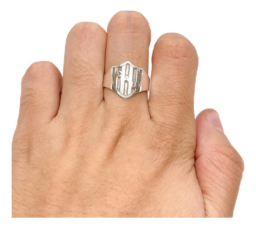Anillo Escudo Equipo Fútbol Argentina Unión De Santa Fe B - Mediano Plata 925