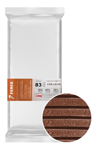 Chocolate Cobertura Fénix Leche 83 1 Kg - Ciudad Cotillón