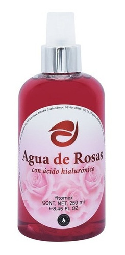 Agua De Rosas Con Acido Hialurónico 250ml. Fitomex 