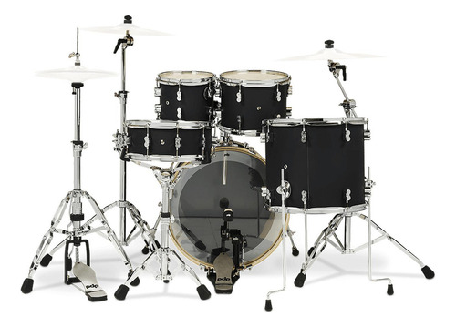 Batería Acústica Concept Maple 5 Pdcm2215wh-bk Pacifi Color Color Negro