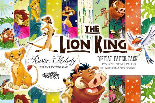 Papeles Fondos Dígítálles El Rey Leon The Lion King Rm24