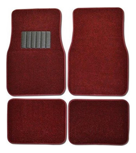 Bdk Mt100bd Borgona Rojo Alfombrado 4 Piezas Coche Suv Alfo