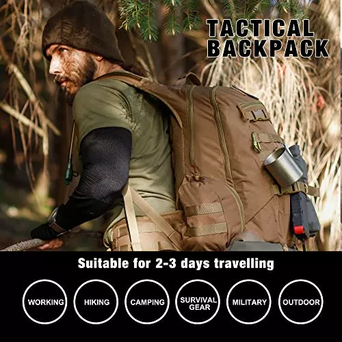  Mardingtop - Mochilas tácticas Molle (Equipo modular de  transporte de carga ligera), estilo militar, de 25, 28 y 35 litros, para  senderismo, campismo, militar, viajar, pasear en motocicleta : Deportes y