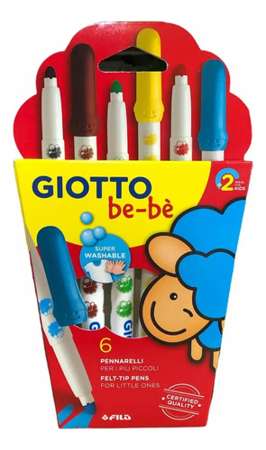 Giotto Marcador Bebe Por 6 Colores