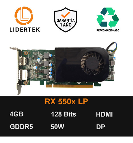 Tarjeta Grafica Amd Radeon Rx550x Lp - 4gb Gddr5 - Dp - Hdmi (Reacondicionado)