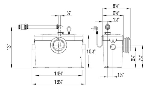 Saniflo 081 Saniaccess 2 Toilet Macerating Pump Yyn