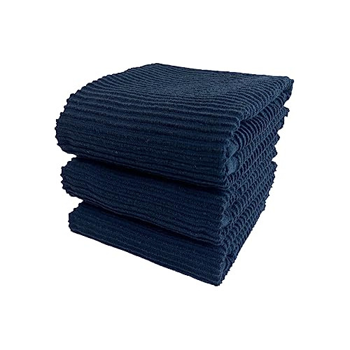 Oversized Solid Color Dark Navy Blue Kitchen Dish Towel...