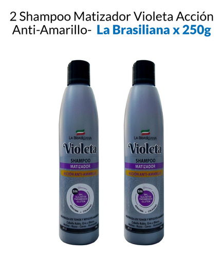 2 Shampoo Matizador Violeta Acción Anti-amarillo