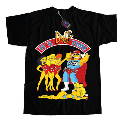 Remera Simpsons Hombre Duff Estampa Grande Calidad Premium