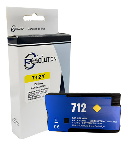 Cartucho Pro Resolution 712xl P/ Plotter T250 T650 Amarelo