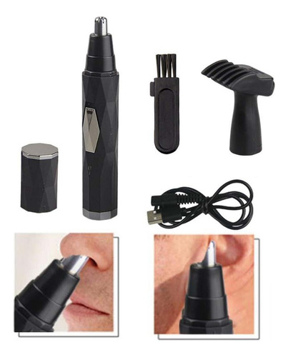 A*gift Afeitado Nariz Oído Trimmer Depilación Recargable Sin