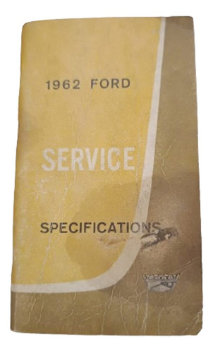 Antiguo Manual Catálogo De Especificaciones De Servicio 1962