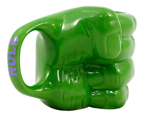 Imagem 3 de 6 de Caneca Hulk Mão 3d Vingadores Avengers Disney Marvel Oficial