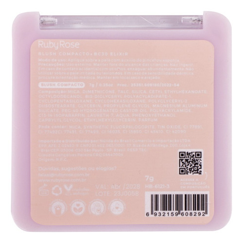 Blush Compacto Bc30 Elixir Hb61213 Ruby Rose