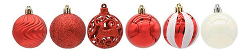 Juego De 40 Adornos De Bolas De Navidad, Adornos Rojo
