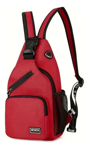 Bolso De Pecho Estilo Mochila O Bandolera Rojo