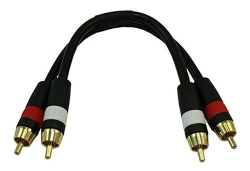 Mycablemart Cable Rca De Audio De 2 Alambres Chapado En Oro