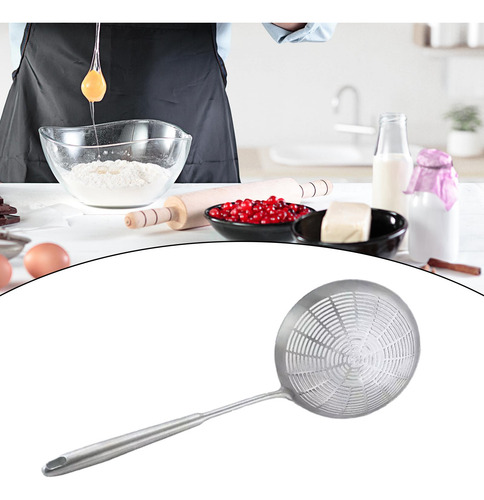 Espumadera Cuchara Ranurada Colador De Cocina Largo 42x17cm