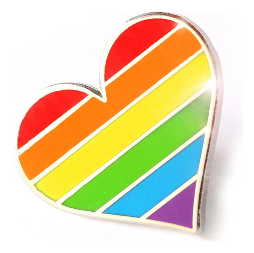 Pin Del Orgullo Lgbtq Gay Heart Flag An Esmalte Pin Decoraci