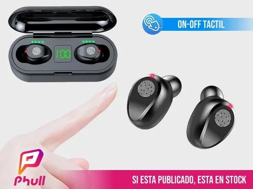 Auriculares F9 Tws 5.1 Inal mbrico Bluetooth Touch Gtia