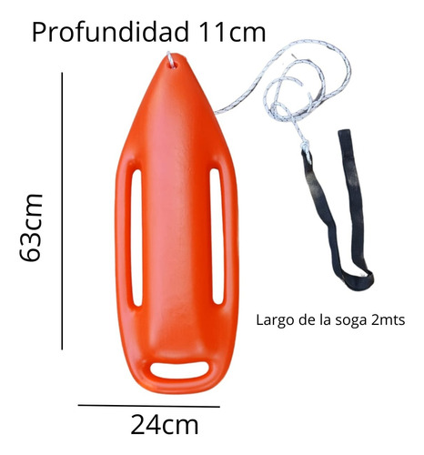 Salvavidas Baywatch Torpedo De Rescate Con Y Banda