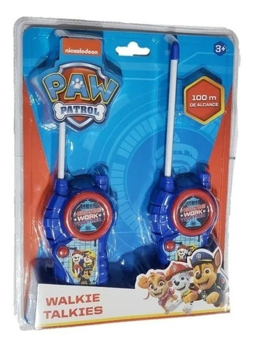 Walkie Talkies De Paw Patrol De Juguete 100m P Niña O Niño Color Azul