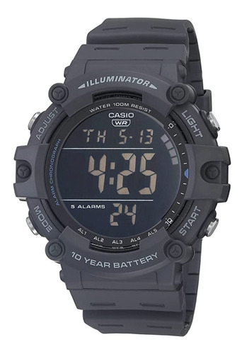 Tela Casio Watch Ae 1500wh preta submersível 100m DHT