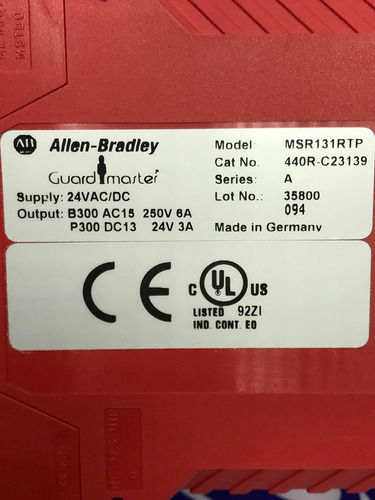 Allen Bradley 440r-c23139 Msr131rtp Relevador De Seguridad