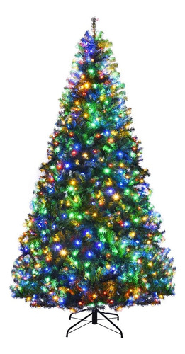 Árbol De Navidad Artificial 2.4 M Preiluminado 750 Luces Led