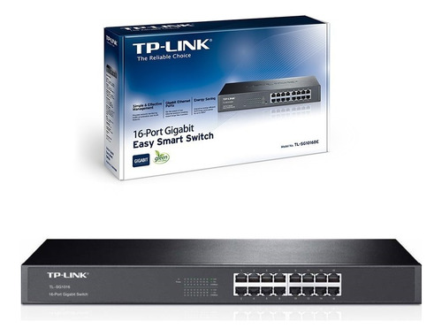 Switch Gigabit 16 Puertos Rack Rj45 10/100/1000m Tp-link