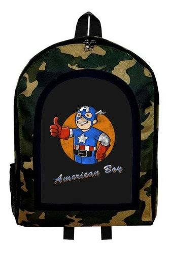 Mochila Camuflada Capitan America Nueva Colección Modelo 150